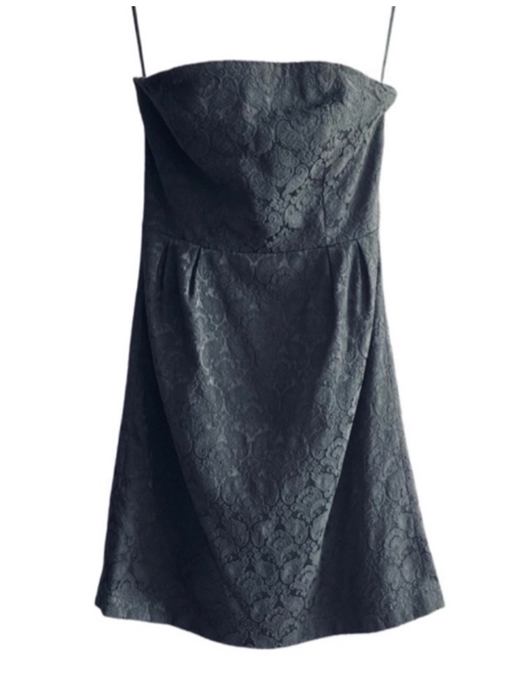 dELiA’s Strapless Mini Dress Formal Black Brocade Size 3 (Juniors)